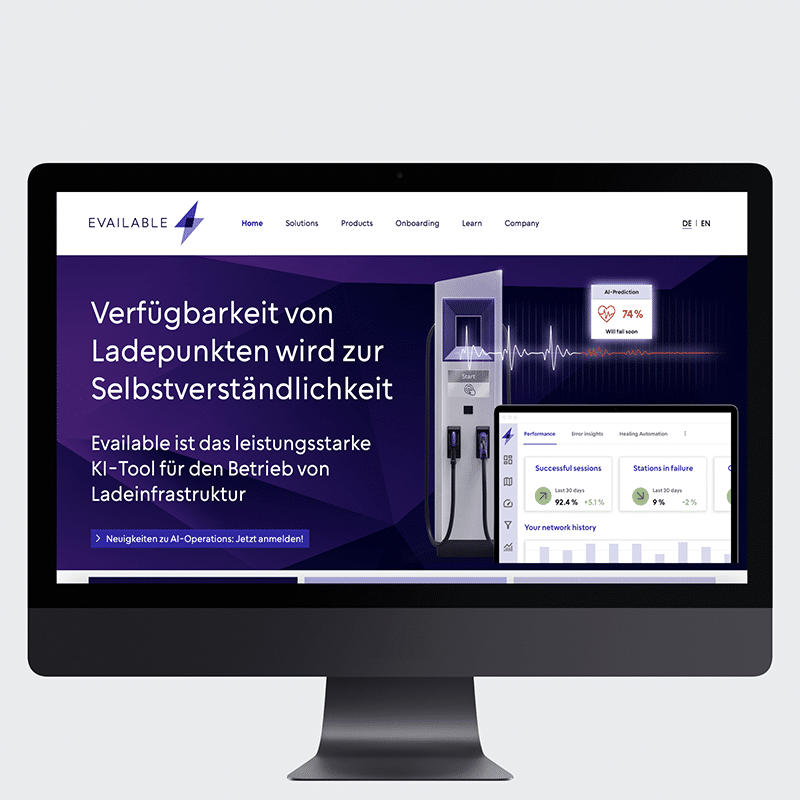 AI-powered EV-Charging management tool on screen, future of mobility solutions.